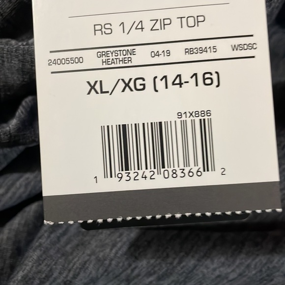 NWT Russell Reflective Dri-Power 1/4 Zip Top Boys XL 14/16 - Picture 8 of 10